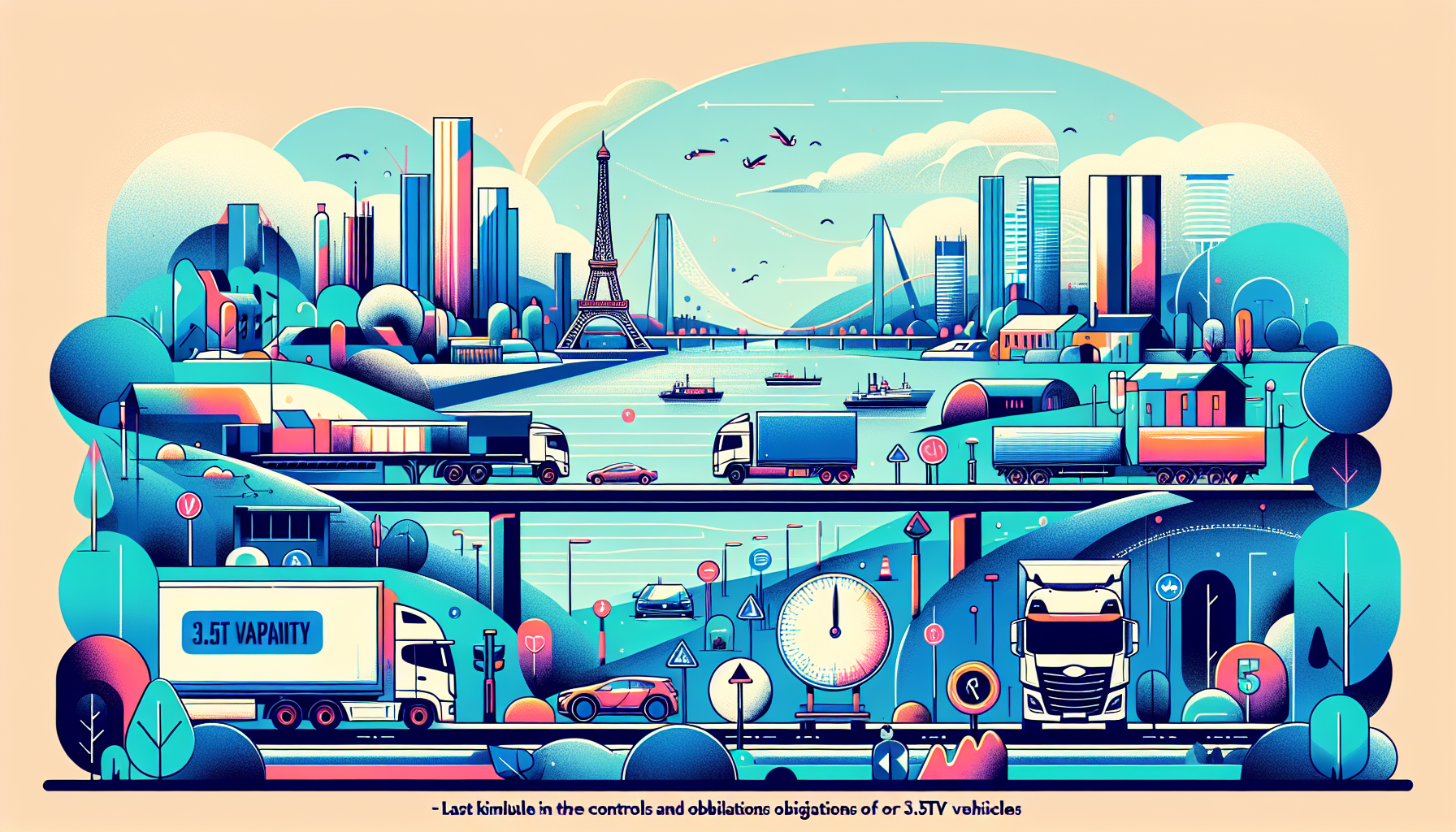 Illustration de l'article de blog Dernier kilomètre en vallée de Seine : focus sur les contrôles et obligations pour les véhicules de 3,5 t